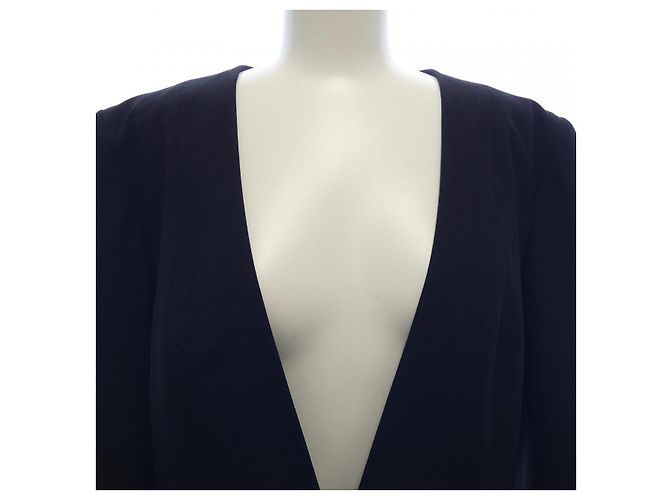 Chaqueta sin cuello Chanel Negro - vista 5