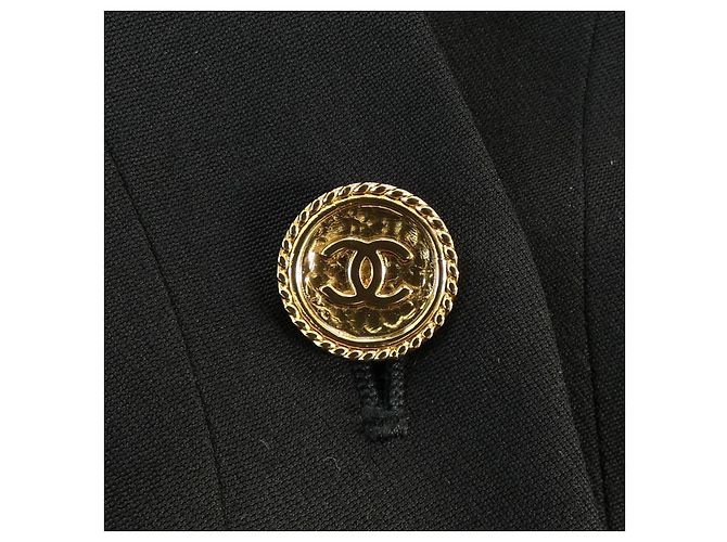 Chaqueta sin cuello Chanel Negro - vista 7