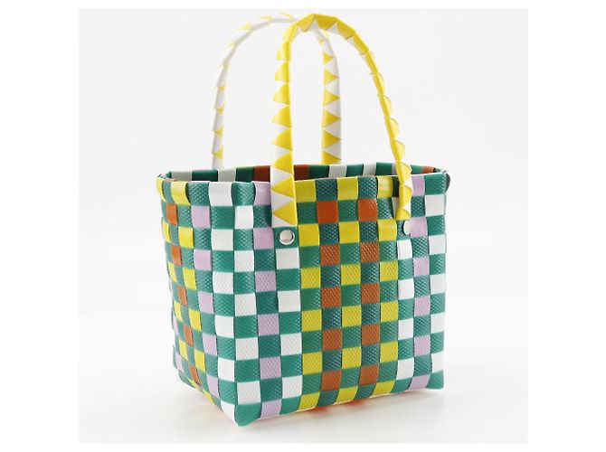 Marni Woven Micro Basket Handtasche aus Polypropylen Mehrfarben Grün - Ansicht 3