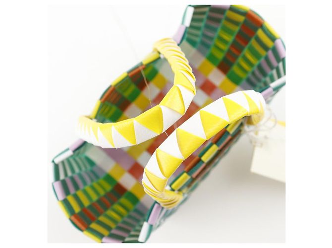 Marni Woven Micro Basket Handtasche aus Polypropylen Mehrfarben Grün - Ansicht 5