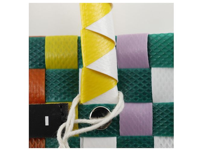 Marni Woven Micro Basket Handtasche aus Polypropylen Mehrfarben Grün - Ansicht 8