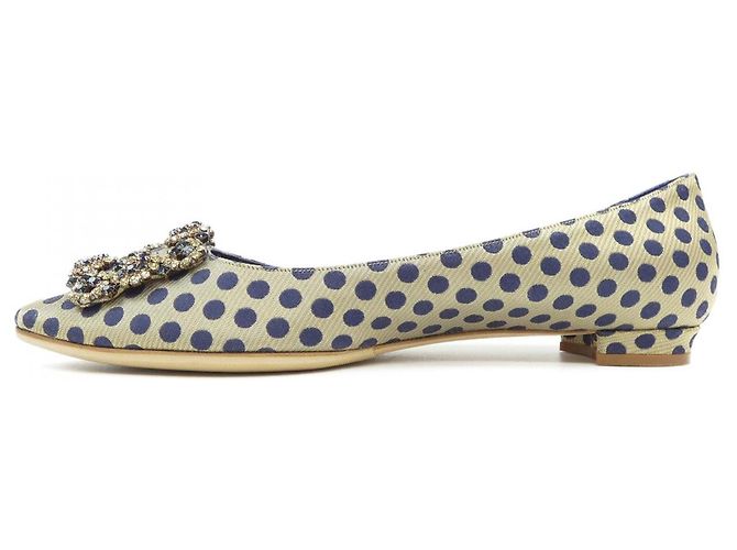 Scarpe Flat Manolo Blahnik D'oro - vista 2
