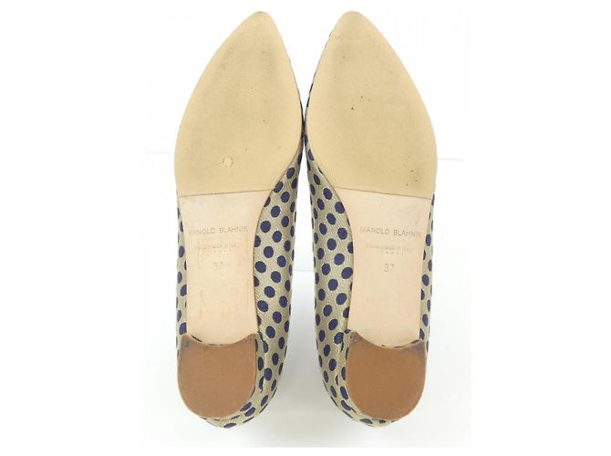 Scarpe Flat Manolo Blahnik D'oro - vista 4