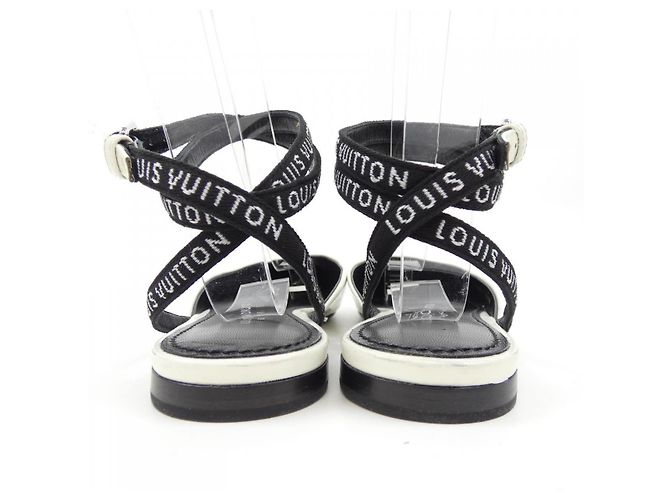 Sandali Louis Vuitton Nero Bianco - vista 5