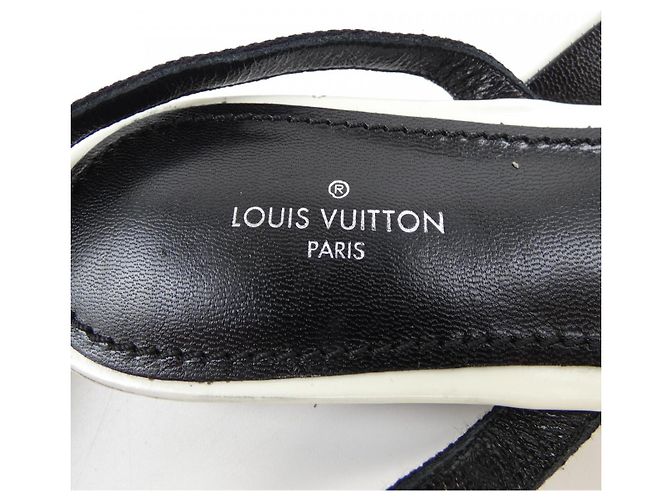 Sandali Louis Vuitton Nero Bianco - vista 6