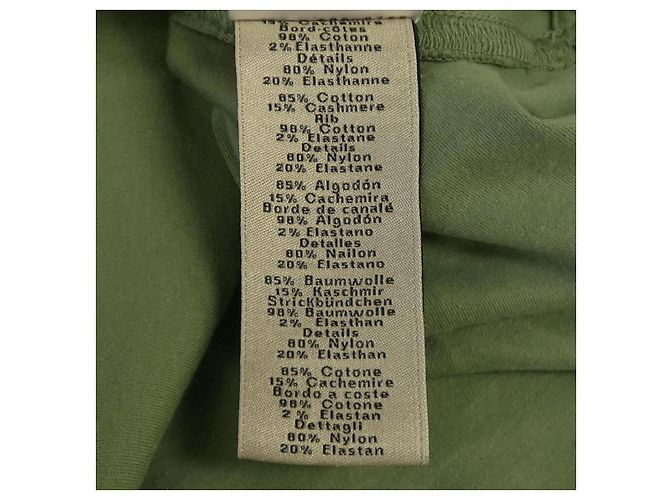 Hermès Camiseta de mezcla de cachemira Hermes Verde - vista 3