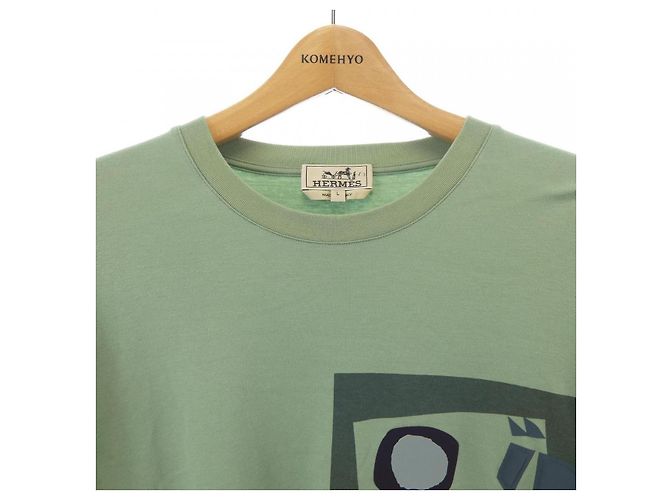 Hermès Camiseta de mezcla de cachemira Hermes Verde - vista 5