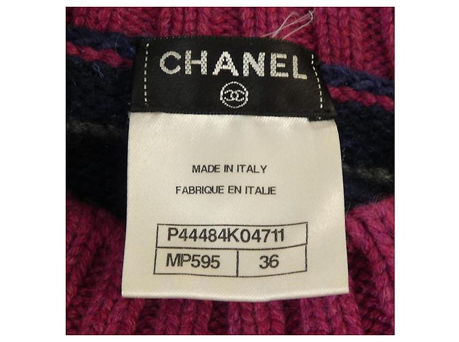 Timeless Chanel P44484K04711 Tejido de Cachemira Azul Azul marino - vista 4