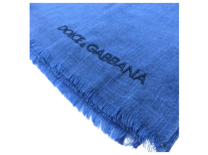 Dolce & Gabbana Cachecol de cashmere Dolce&Gabbana GQ241E Azul - vista 2