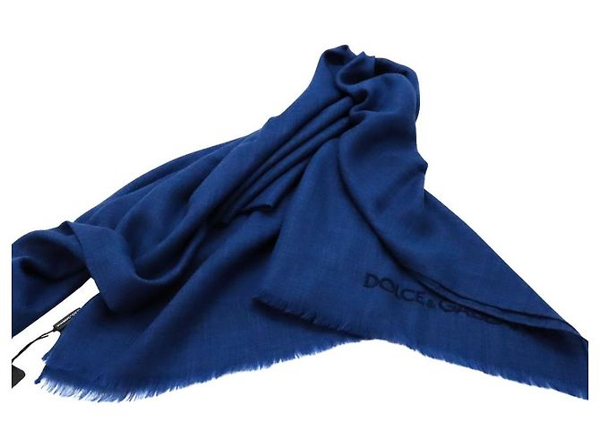 Dolce & Gabbana Cachecol de cashmere Dolce&Gabbana GQ241E Azul - vista 5