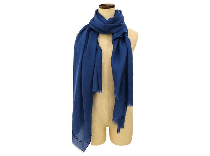 Dolce & Gabbana Cachecol de cashmere Dolce&Gabbana GQ241E Azul - vista 7