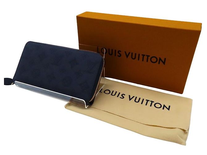 Cartera Zippy Louis Vuitton Monogram Mahina Long Azul Azul marino - vista 11