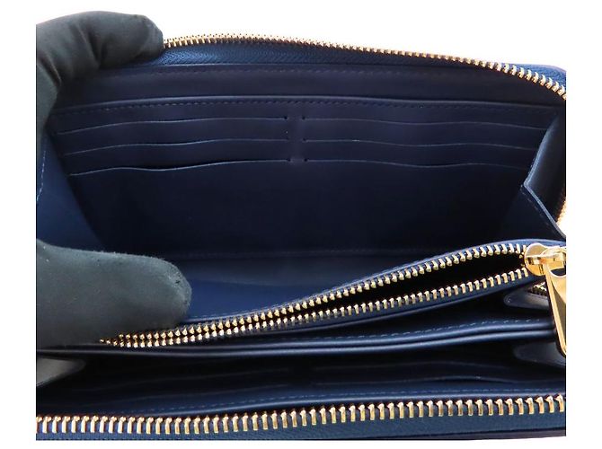 Cartera Zippy Louis Vuitton Monogram Mahina Long Azul Azul marino - vista 8