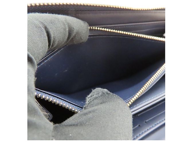 Cartera Zippy Louis Vuitton Monogram Mahina Long Azul Azul marino - vista 9
