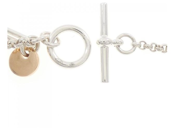 Collana Hermès Ex Libris in argento 925 e oro rosa 750 - vista 5