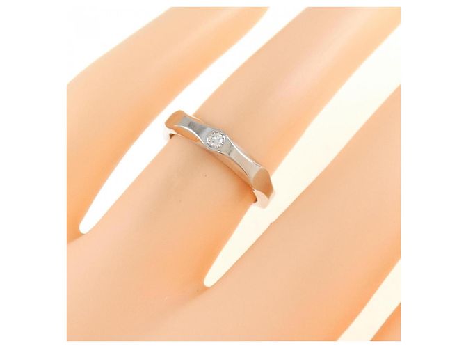 Bulgari Bvlgari Infinito Platin-Diamantring Größe 8 Silber - Ansicht 5