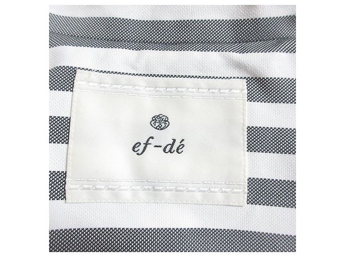 Autre Marque Abrigo de primavera ef-de Stripe Castaño Blanco - vista 6