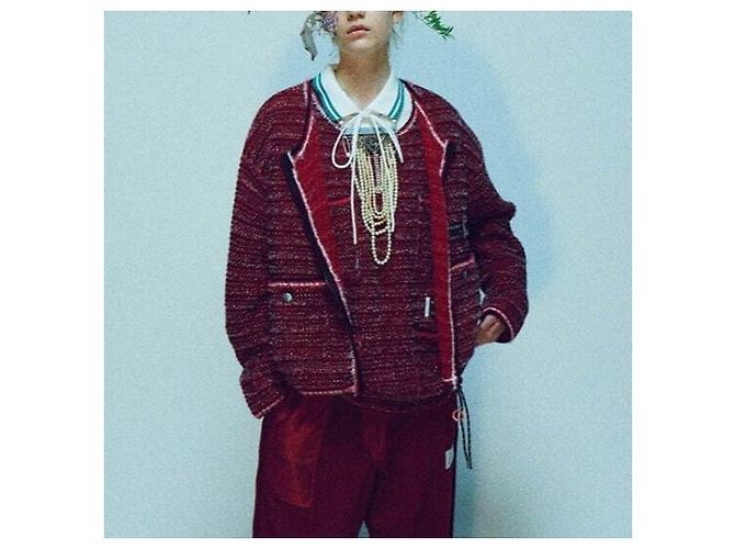 Autre Marque CHALECO DE LANA METÁLICO OVERSIZE JUVENILE HALL ROLLCALL 23AW Roja - vista 3