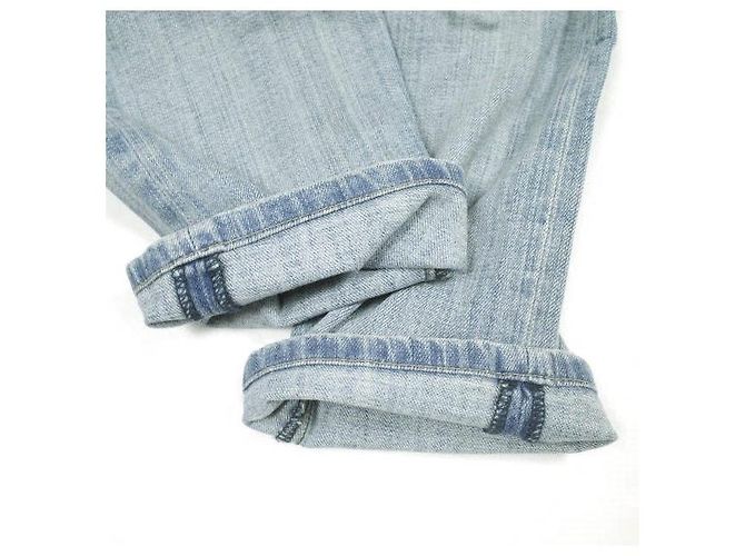 Autre Marque Current Elliott Pantalones de denim de algodón THE BOYFRIEND Azul - vista 10