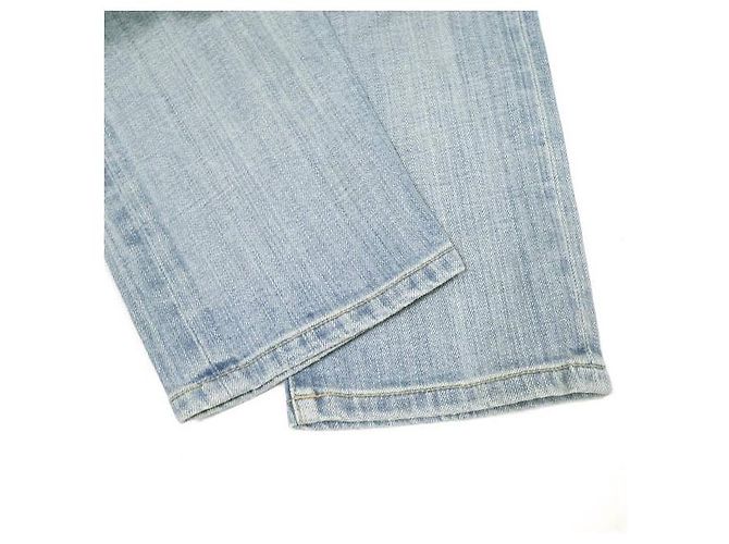 Autre Marque Current Elliott Pantalones de denim de algodón THE BOYFRIEND Azul - vista 9