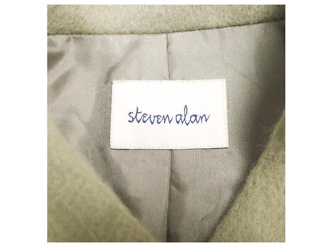 Autre Marque Abrigo Largo MOHAIR SHAGGY Steven Alan Verde Caqui - vista 4
