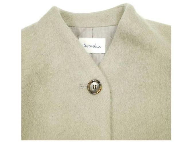 Autre Marque Abrigo Largo MOHAIR SHAGGY Steven Alan Verde Caqui - vista 5