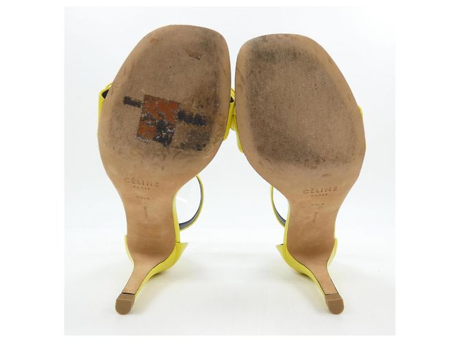 Céline Sandalias Celine Amarillo - vista 4