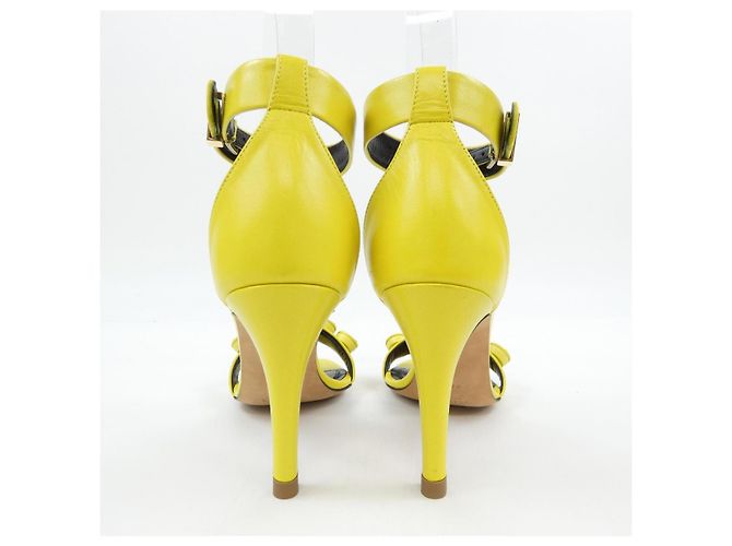 Céline Sandalias Celine Amarillo - vista 5