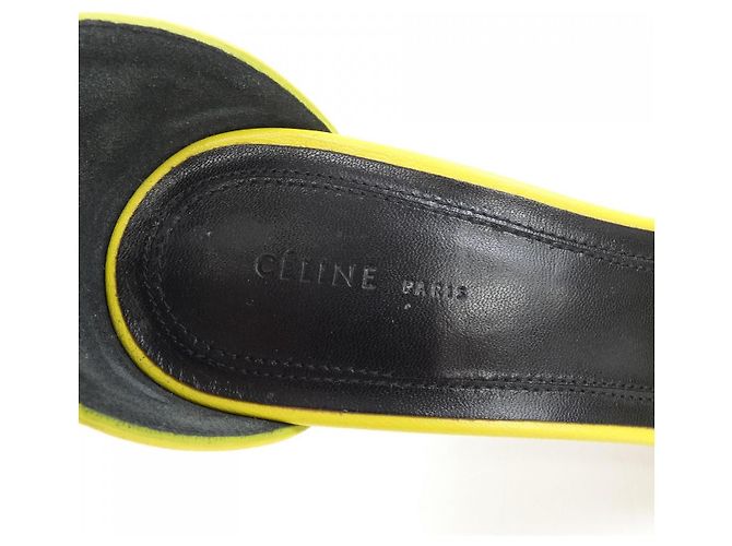Céline Sandalias Celine Amarillo - vista 6