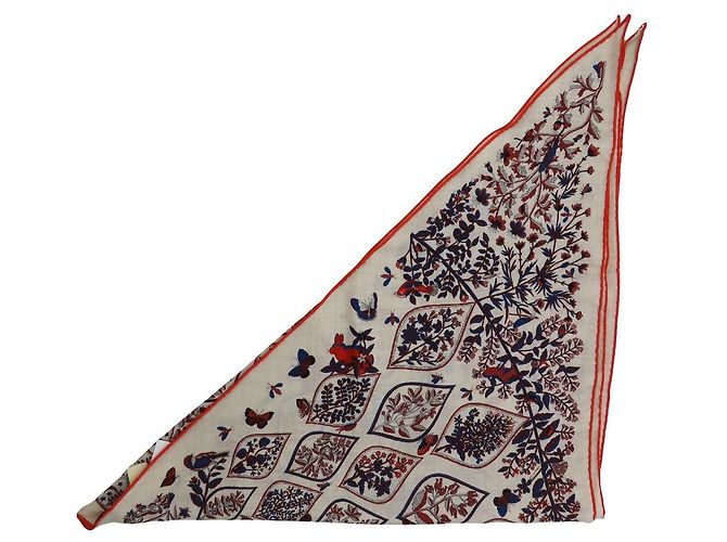 Cachecol grande em caxemira e seda Triangle Geant da Hermès Multicor - vista 4