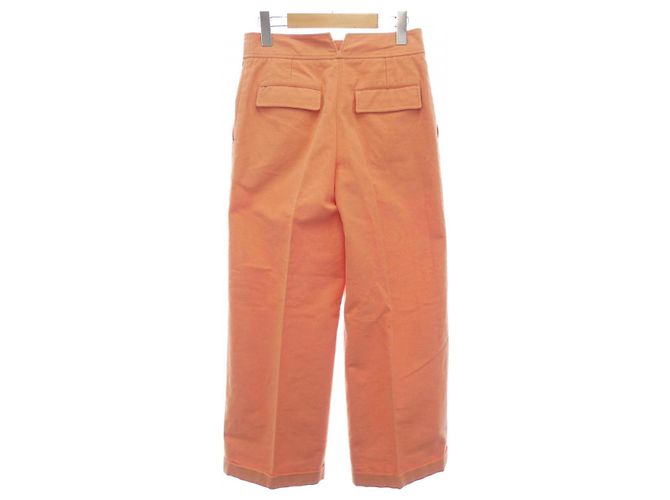 Pantalones de algodón Clou de Sell Hermès 36 Naranja - vista 2