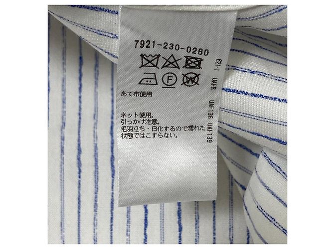 Autre Marque Blusa a maniche lunghe in cotone e seta a righe BLAMINK Bianco - vista 6
