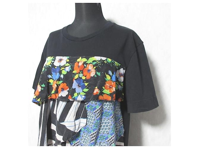 Autre Marque MSGM Patchwork T-Shirt Kleid Schwarz - Ansicht 4