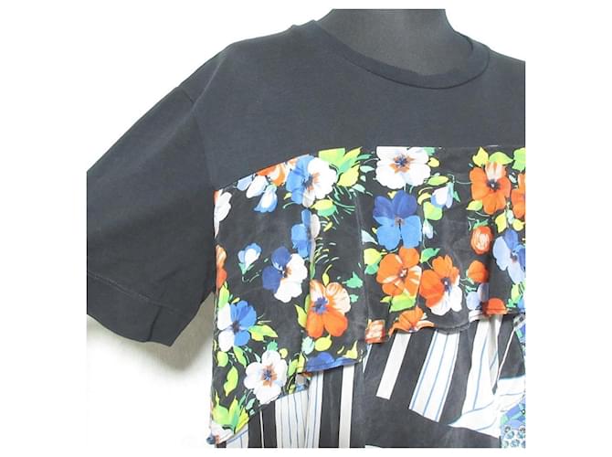 Autre Marque MSGM Patchwork T-Shirt Kleid Schwarz - Ansicht 5