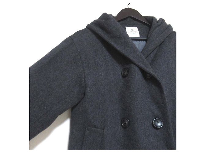 Abrigo de Lana LANVIN en Azul Castaño Gris antracita - vista 3