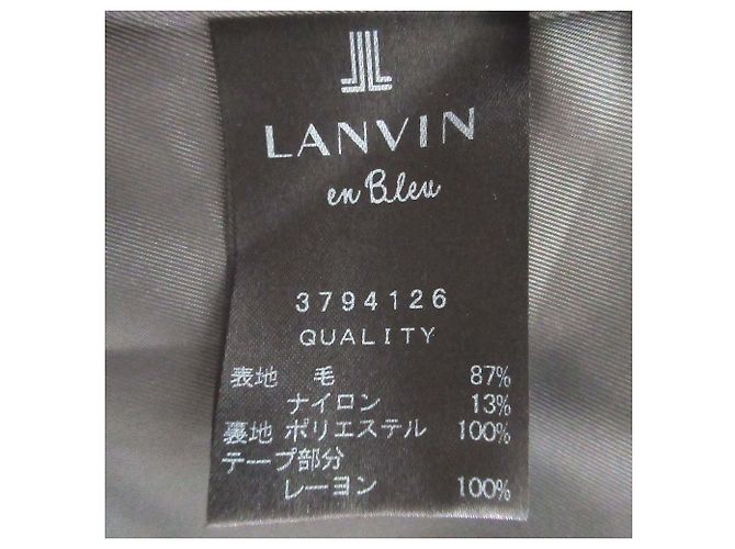 Abrigo de Lana LANVIN en Azul Castaño Gris antracita - vista 5