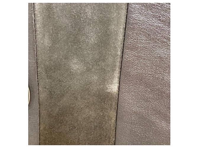Autre Marque Borsa a spalla in pelle Coccinelle con patta e catena Nero Grigio - vista 7