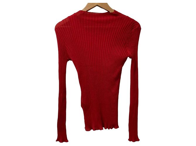Autre Marque CAST: Transparente Strickpullover mit Rollkragen Rot - Ansicht 2