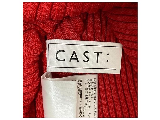 Autre Marque CAST: Transparente Strickpullover mit Rollkragen Rot - Ansicht 3