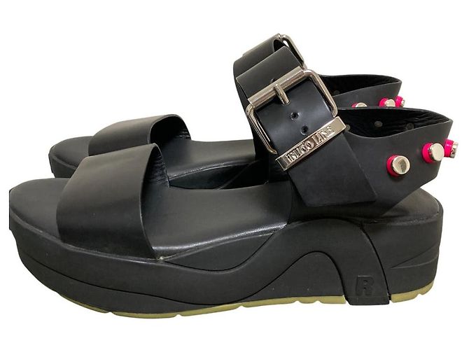 Autre Marque Sandali con piattaforma borchiati Rucoline Nero - vista 2
