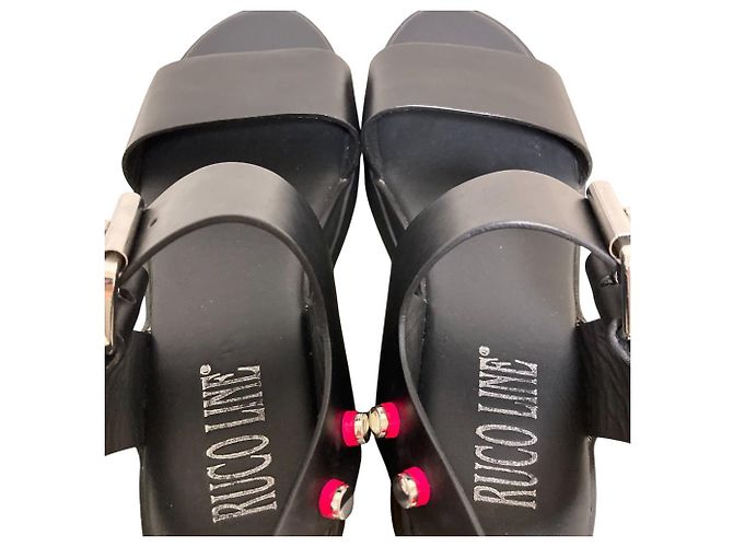 Autre Marque Sandali con piattaforma borchiati Rucoline Nero - vista 4