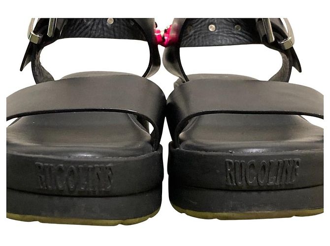Autre Marque Sandali con piattaforma borchiati Rucoline Nero - vista 7