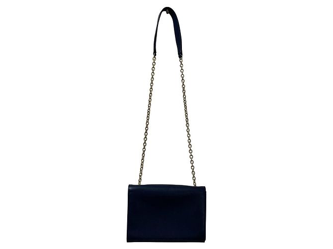 Borsa a spalla in pelle con catena Paul Smith Blu - vista 4