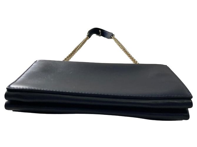 Borsa a spalla in pelle con catena Paul Smith Blu - vista 6