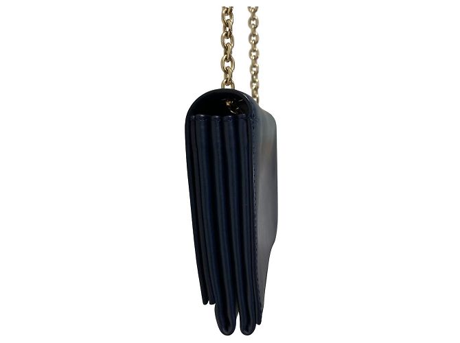 Borsa a spalla in pelle con catena Paul Smith Blu - vista 8