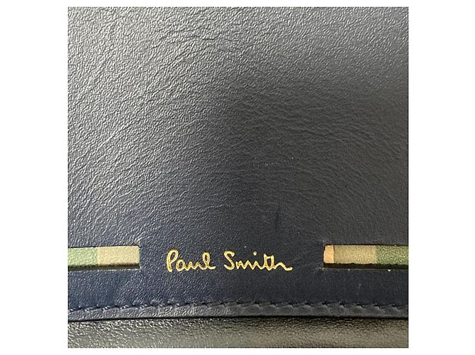Borsa a spalla in pelle con catena Paul Smith Blu - vista 9