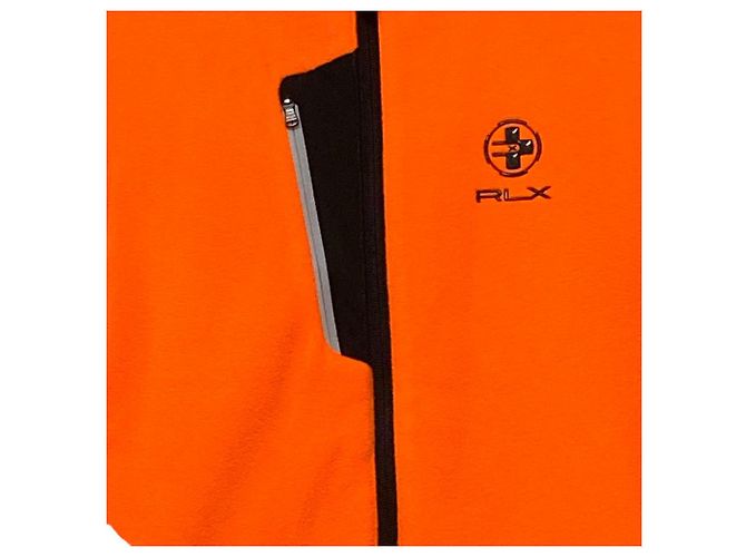 Chaleco de forro polar RLX de Ralph Lauren Negro Naranja - vista 3