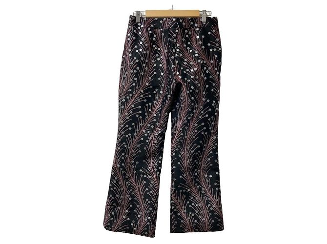 Autre Marque Pantalones de jacquard de seda mezclada Marco De Vincenzo Negro Multicolor - vista 2