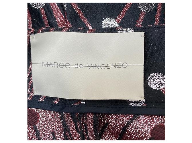 Autre Marque Pantalones de jacquard de seda mezclada Marco De Vincenzo Negro Multicolor - vista 4