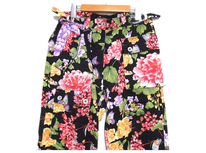 Dolce & Gabbana Weite Cargo-Hose mit Blumenmuster von Dolce&Gabbana Schwarz - Ansicht 3